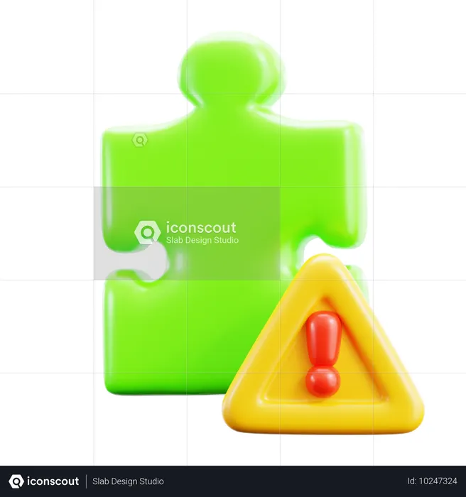 Jigsaw Alert  3D Icon
