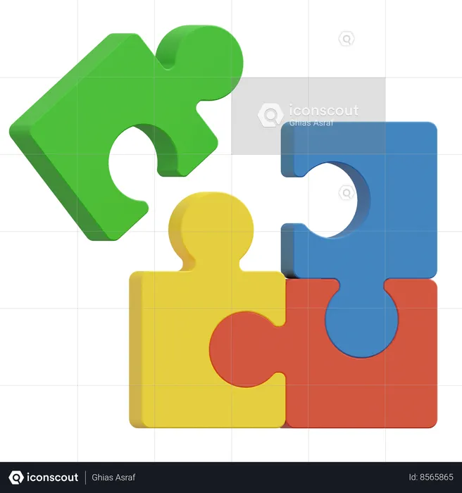 Jigsaw Puzzle  3D Icon