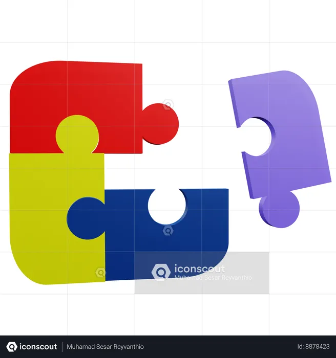 Jigsaw Puzzle  3D Icon