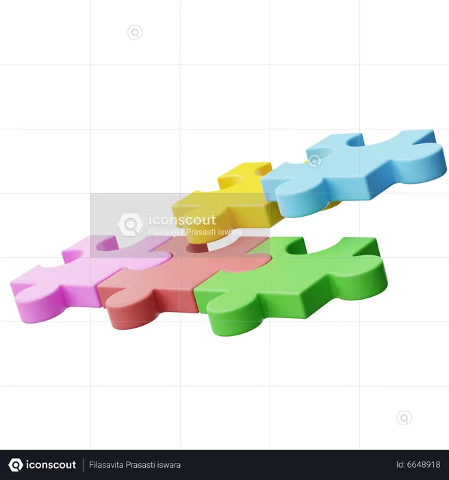Jigsaw puzzle  3D Icon