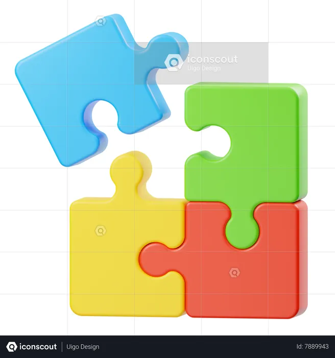 Jigsaw Puzzle Toy  3D Icon