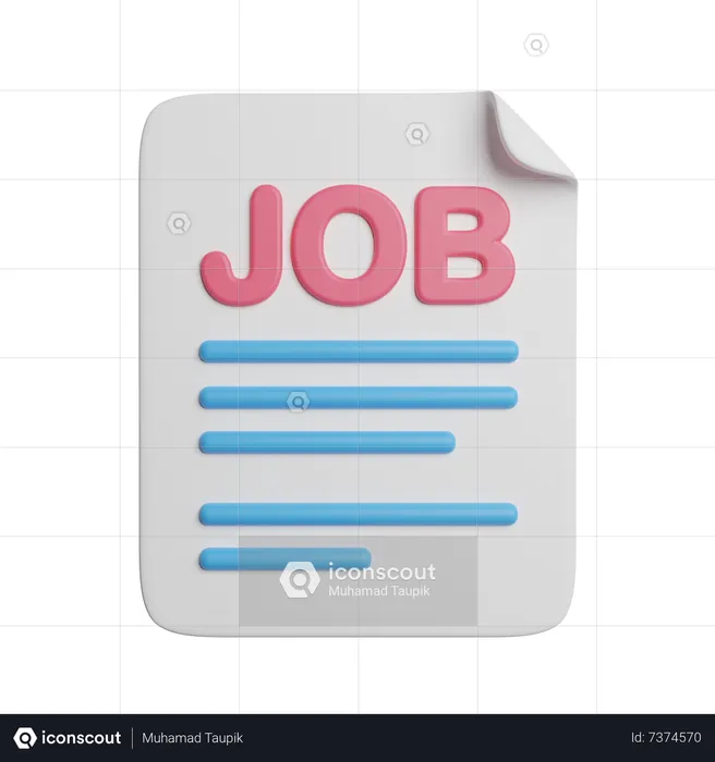 Job Contract  3D Icon