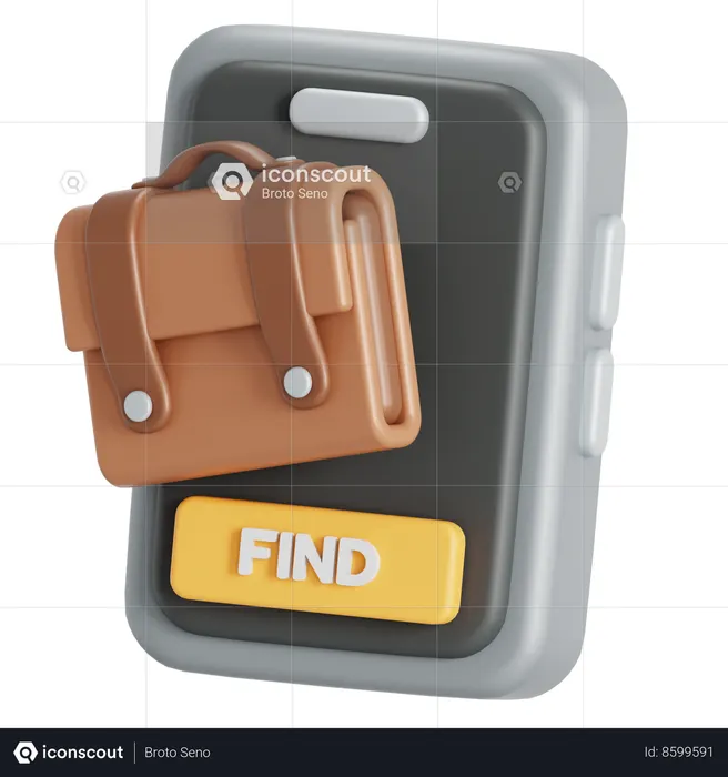 Job finding  3D Icon