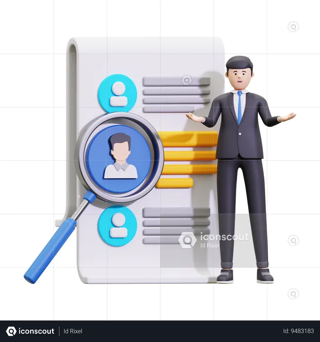 Job Hiring And Recruitment  3D Illustration