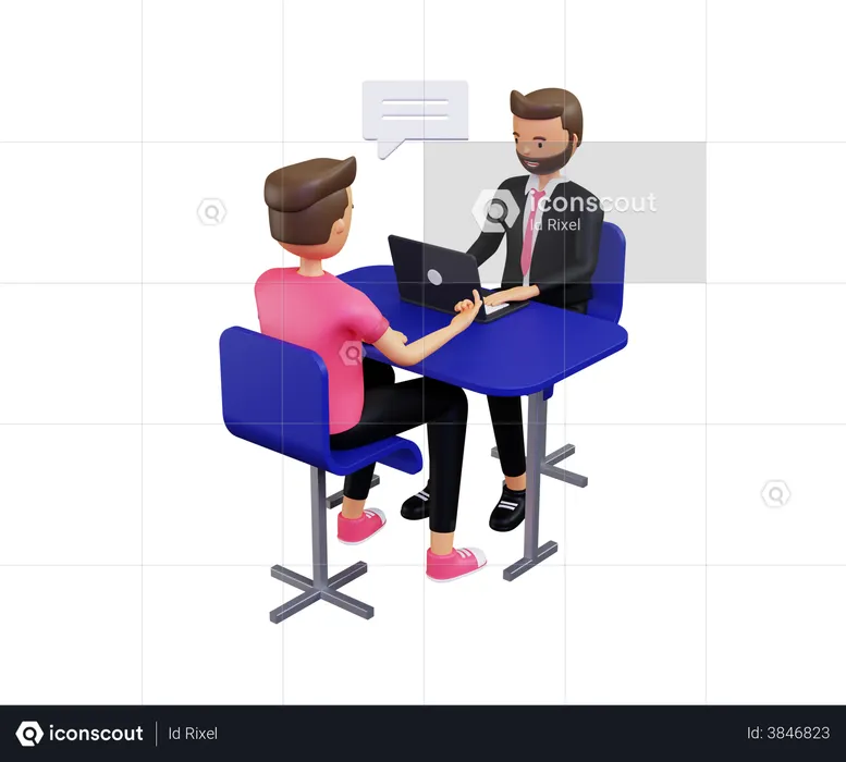 Job Interview  3D Illustration