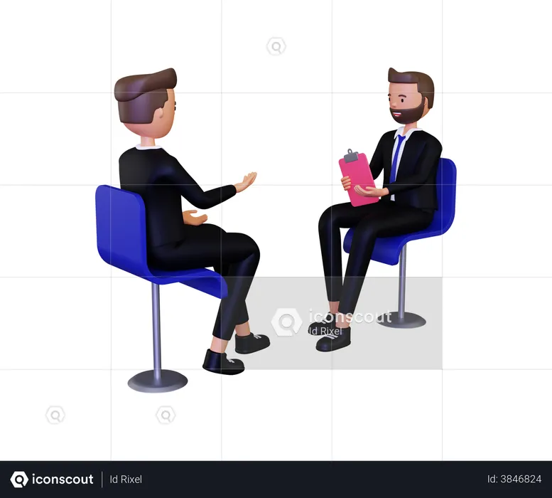 Job Interview  3D Illustration