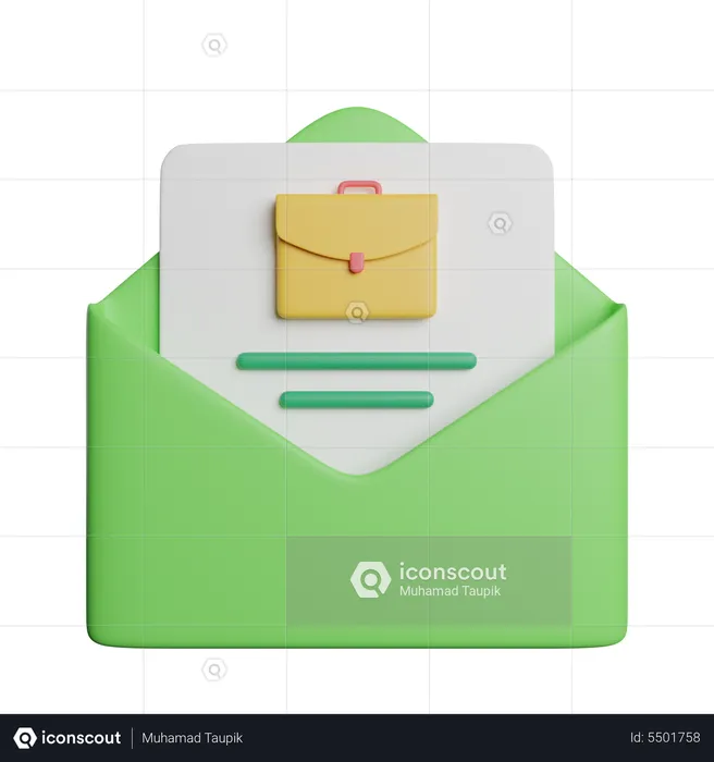 Job Mail  3D Icon