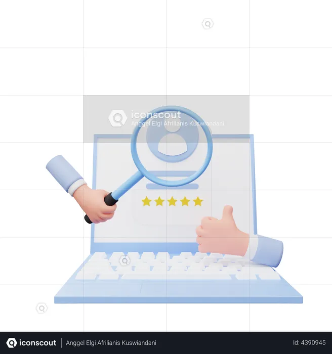 Job Recruitment Website  3D Illustration