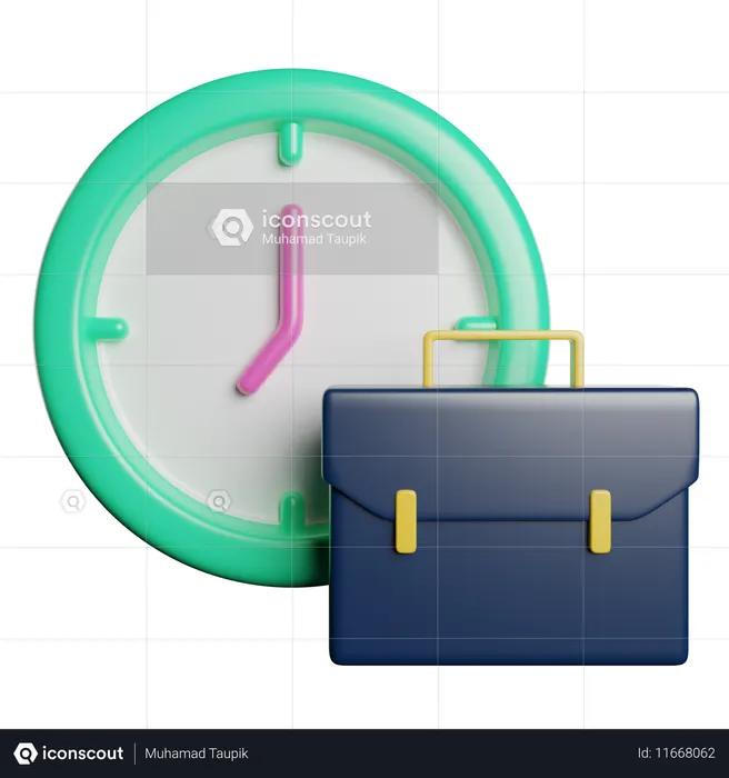仕事のタイミング  3D Icon