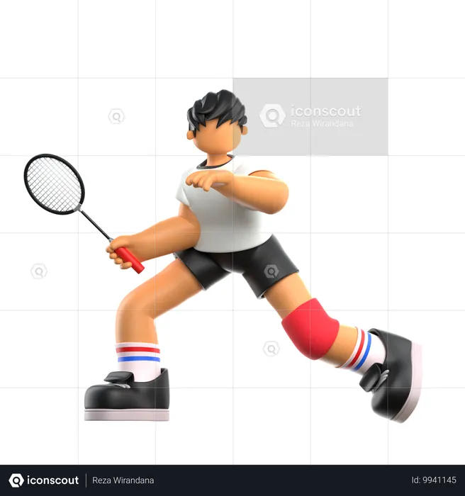 Jogador de badminton  3D Icon