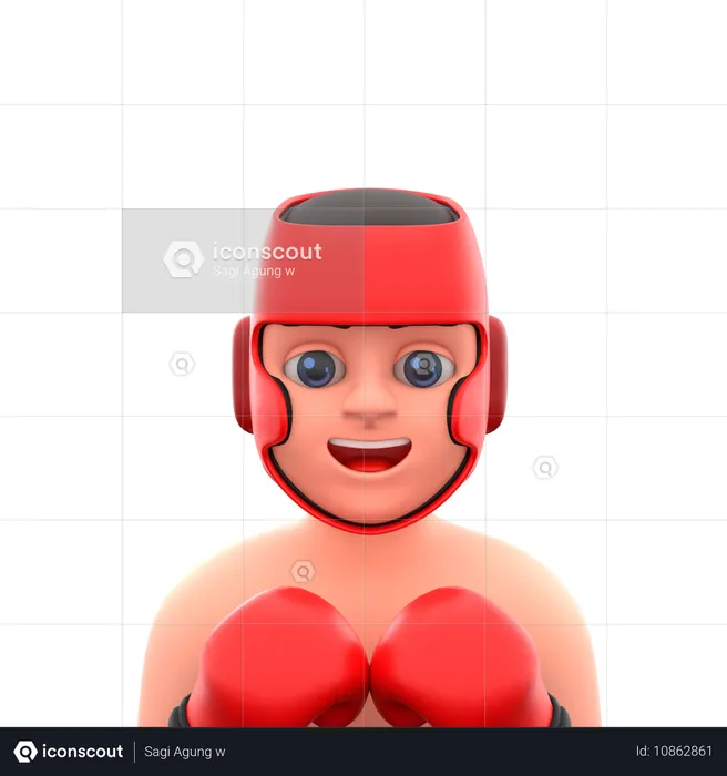 Jogador de boxe  3D Icon