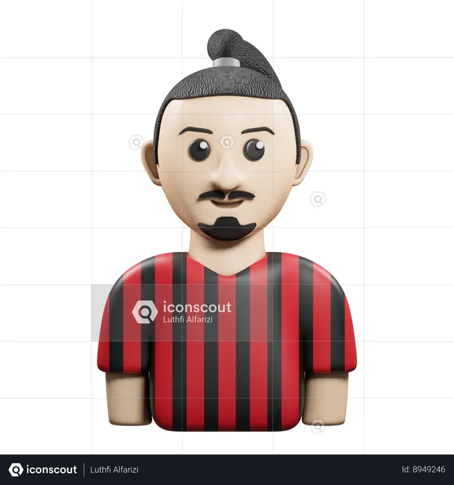 Jogador de futebol  3D Icon