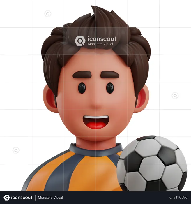 Jogador de futebol  3D Icon