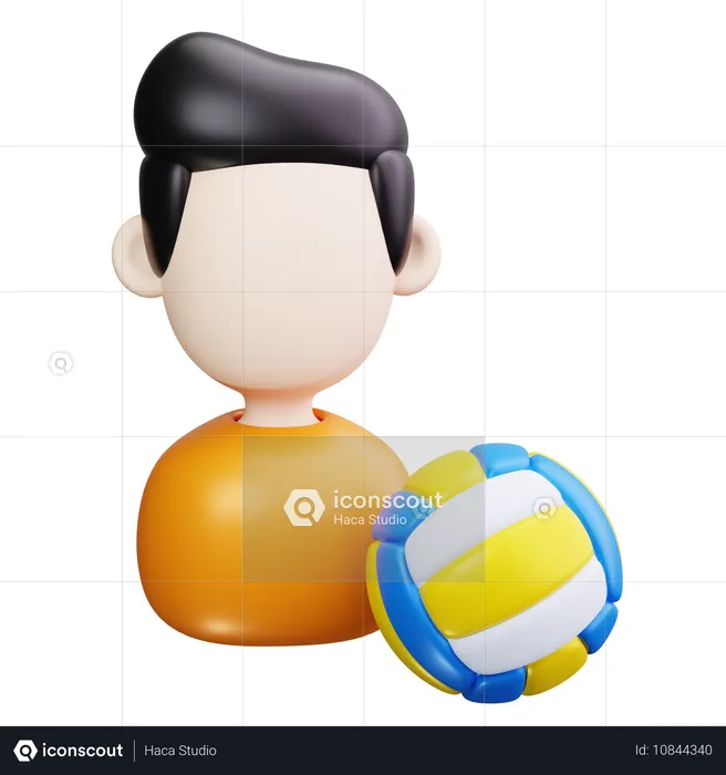 Jogador de voleibol  3D Icon