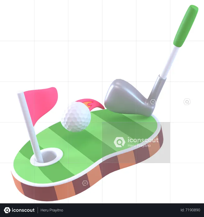 Jogar golfe  3D Icon