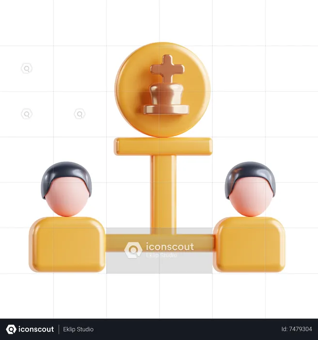 Partida de xadrez  3D Icon