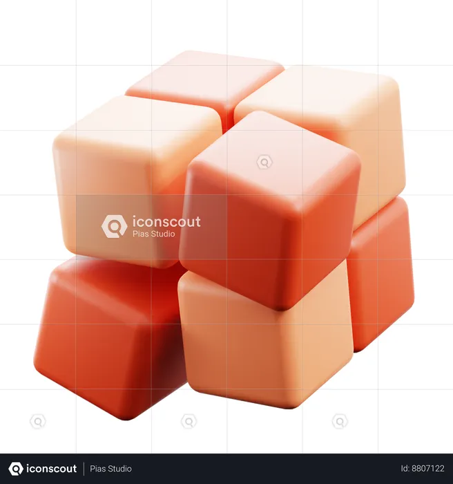 Cubo de jogos  3D Icon