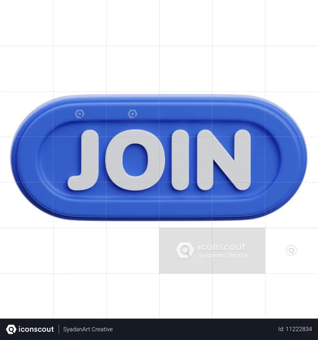 Join Button  3D Icon