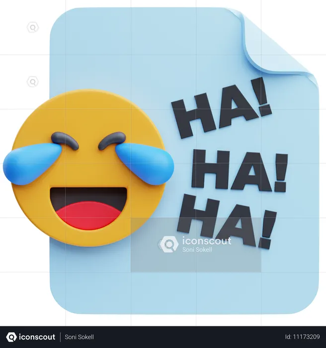 농담  3D Icon