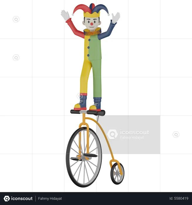 Joker Cycle Show  3D Illustration