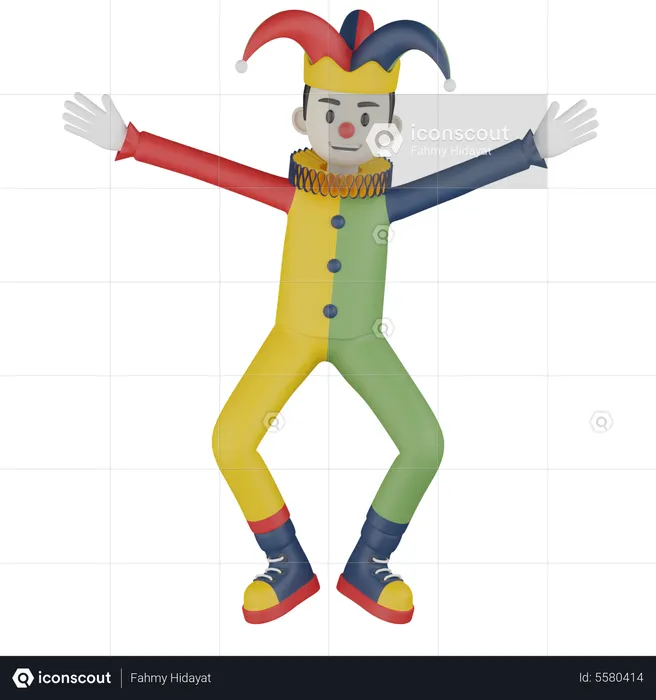Joker Funny Show  3D Illustration