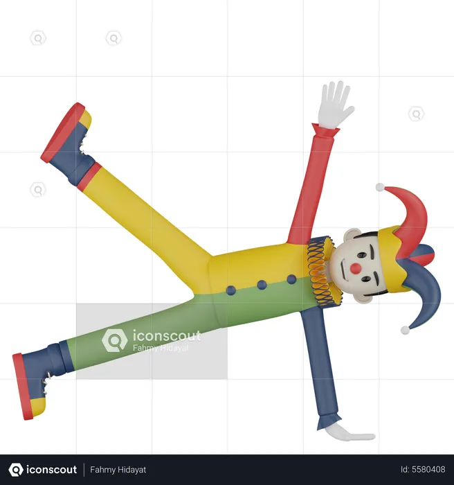 Joker Performance  3D Illustration