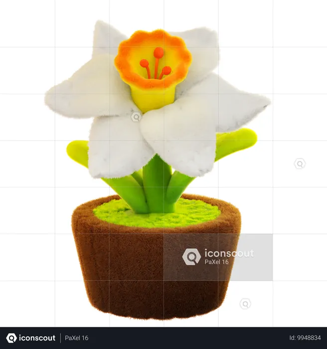 Fleur de jonquilles  3D Icon