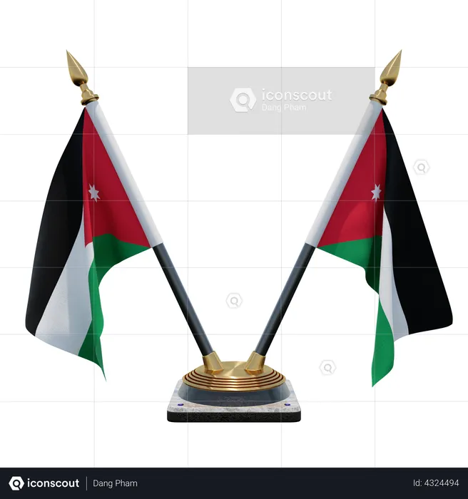 Jordan Double Desk Flag Stand Flag 3D Flag