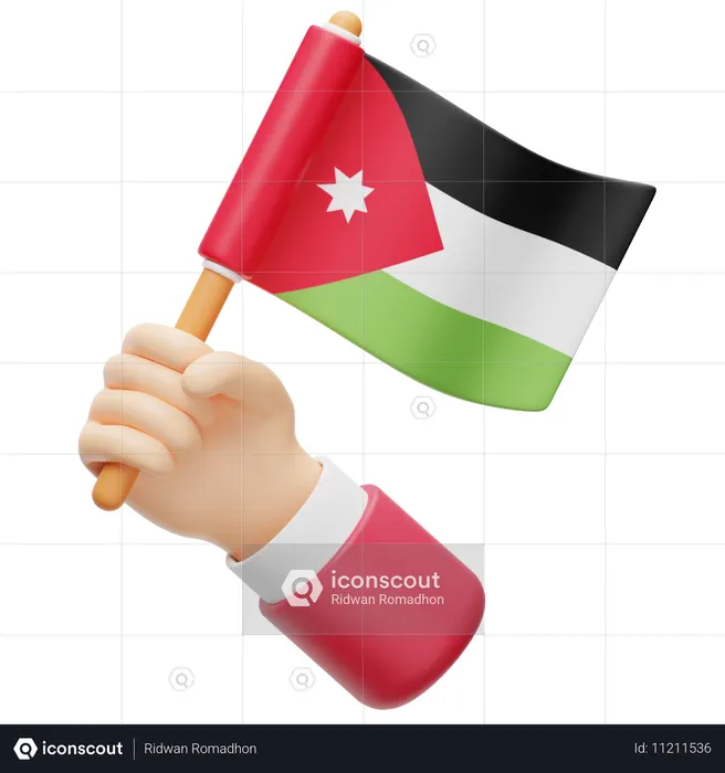 Jordan Flag Flag 3D Icon