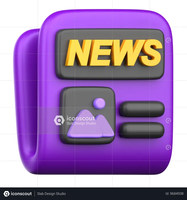 Jornal  3D Icon