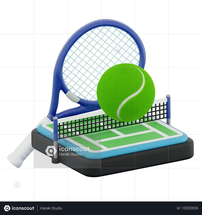 Jouer au tennis  3D Icon