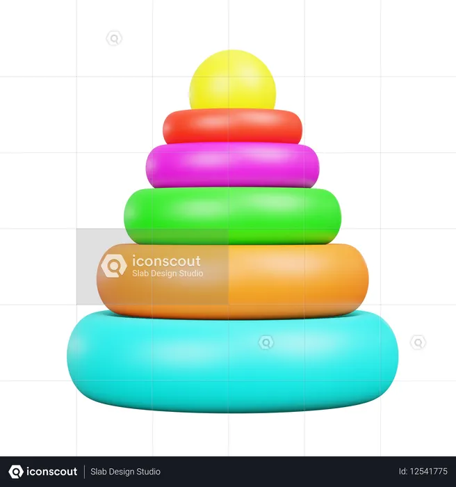 Jouet à anneaux empilables  3D Icon