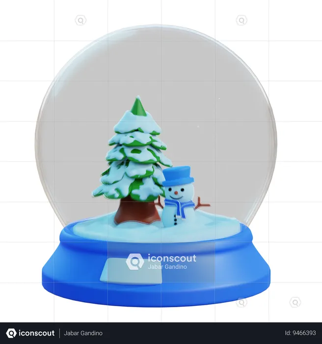 Jouet boule de neige d'hiver  3D Icon