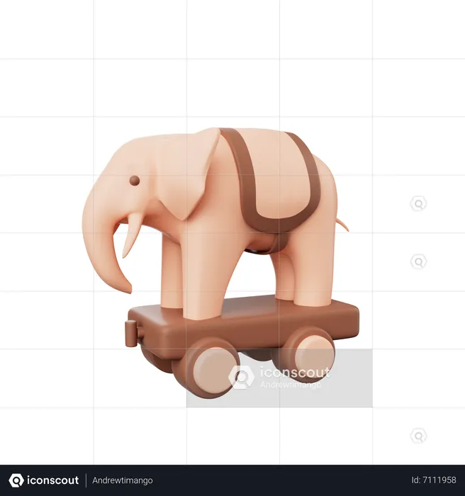 Jouet éléphant  3D Icon