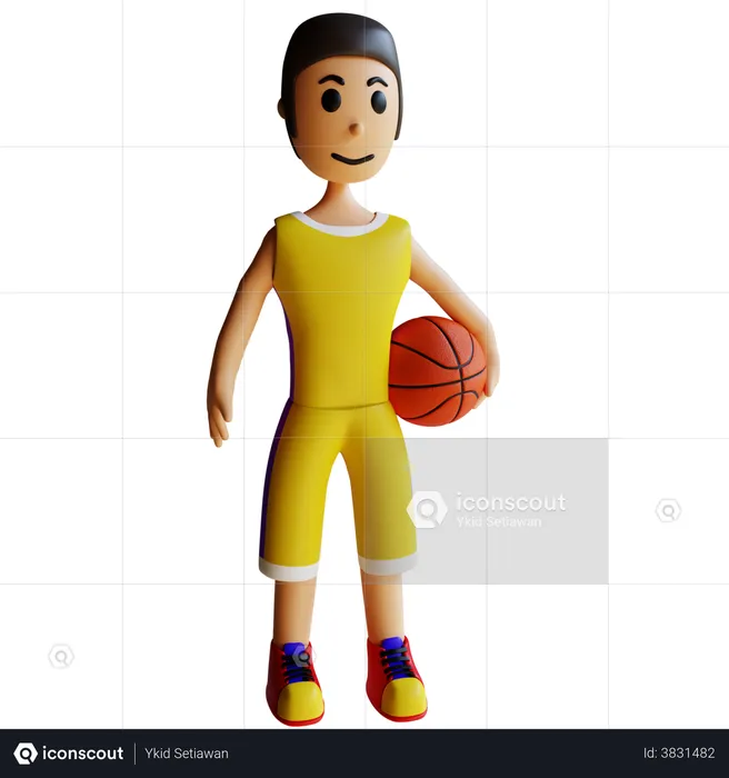 Joueur de basketball  3D Illustration