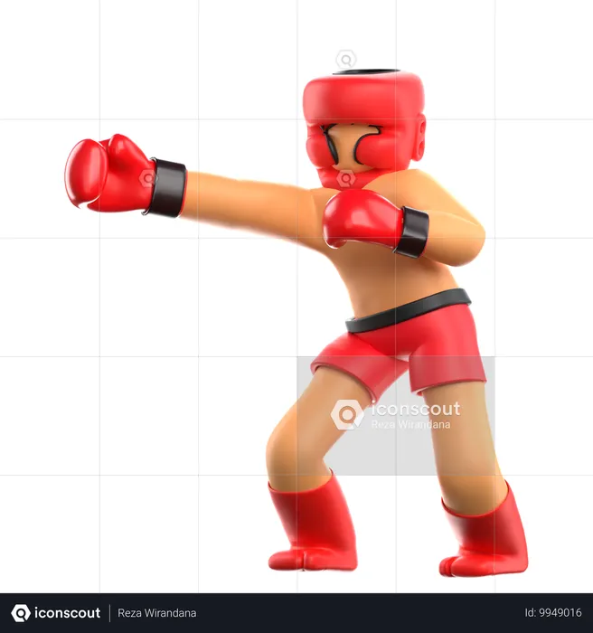 Joueur de boxe  3D Icon