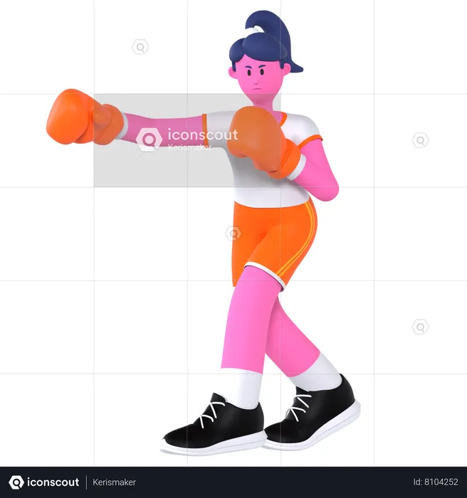 Joueur de boxe  3D Illustration