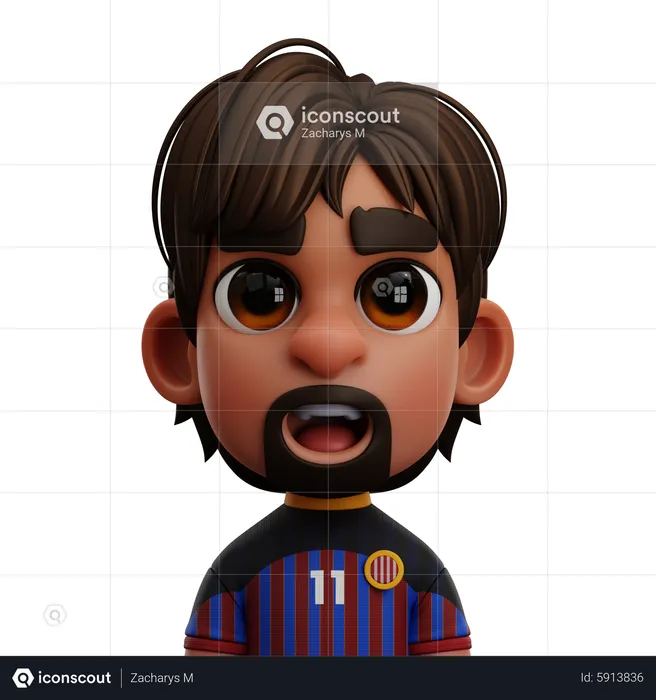 Joueur du FC Barcelone  3D Icon