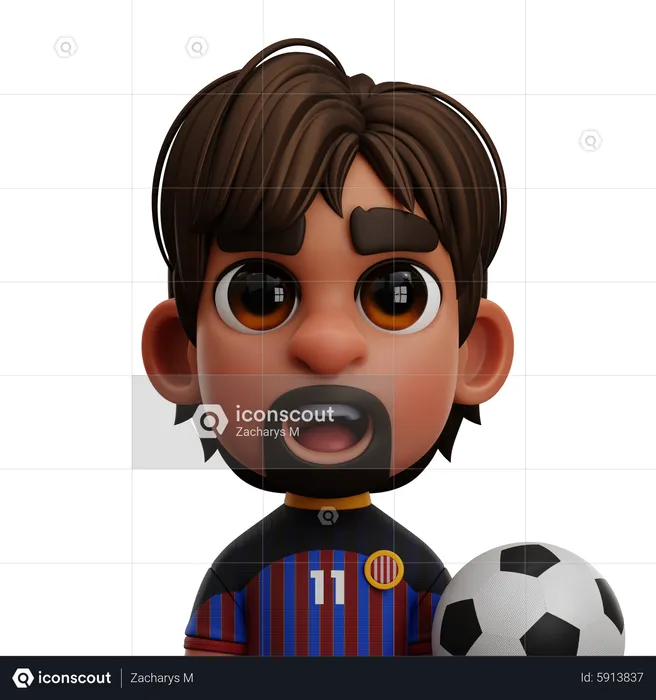 Joueur du FC Barcelone  3D Icon