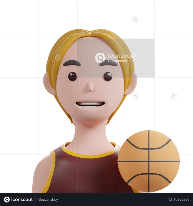 Joueuse de basket-ball  3D Icon