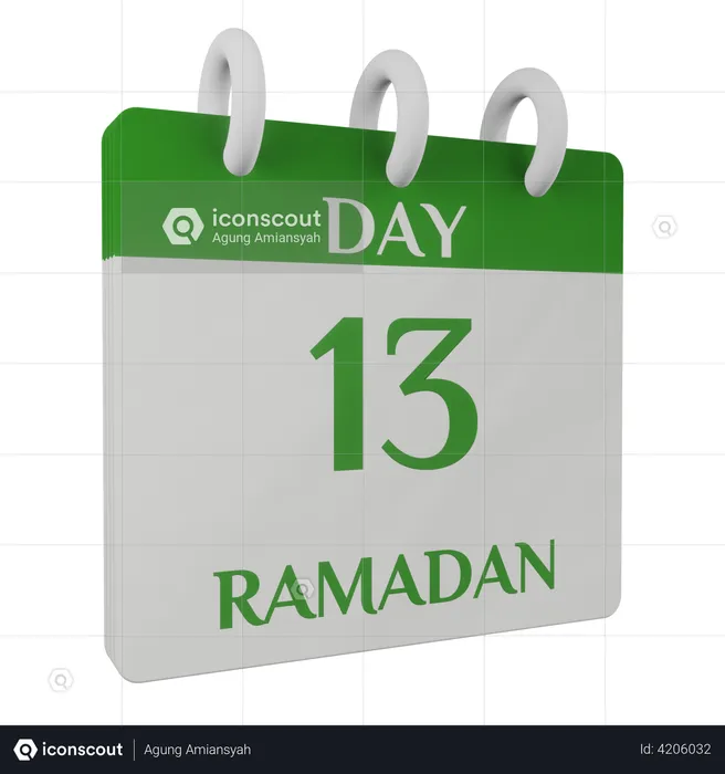 Jour 13 ramadan  3D Illustration