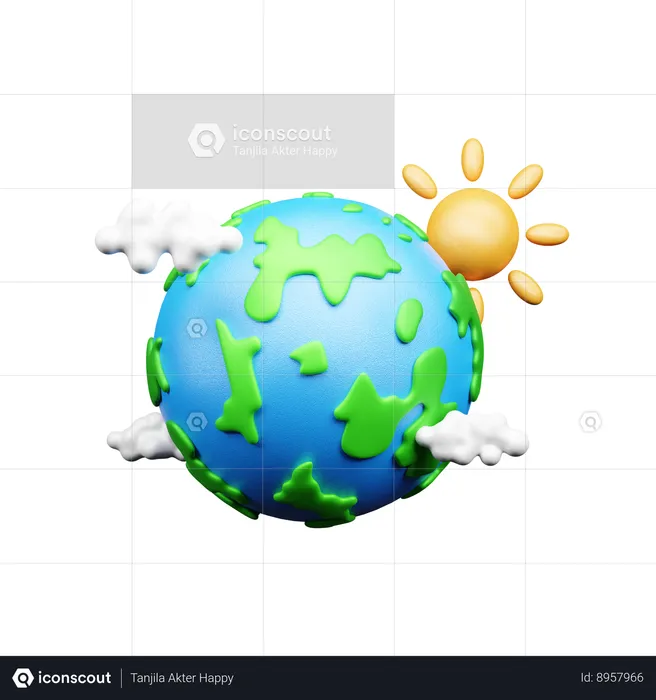 Jour de la Terre  3D Icon