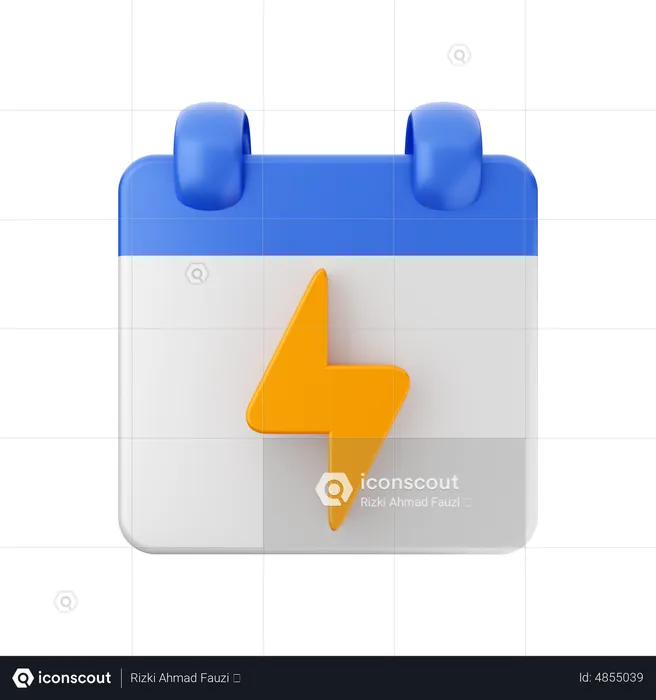 Jour de paiement de l'électricité  3D Icon