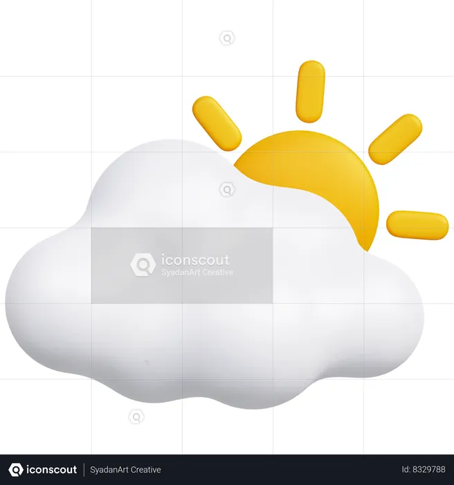 Temps nuageux  3D Icon