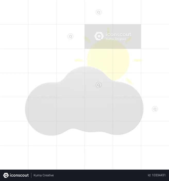 Temps nuageux  3D Icon