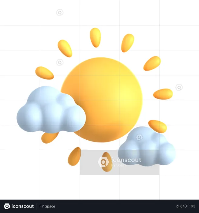 Temps nuageux  3D Icon