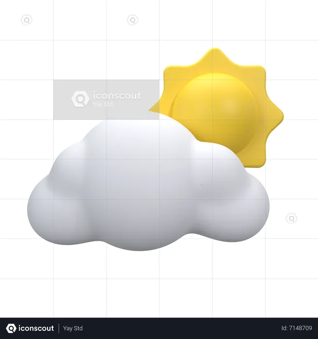 Temps nuageux  3D Icon