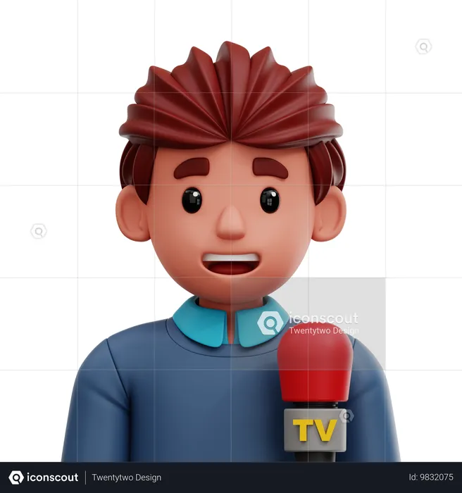 Journalist  3D Icon