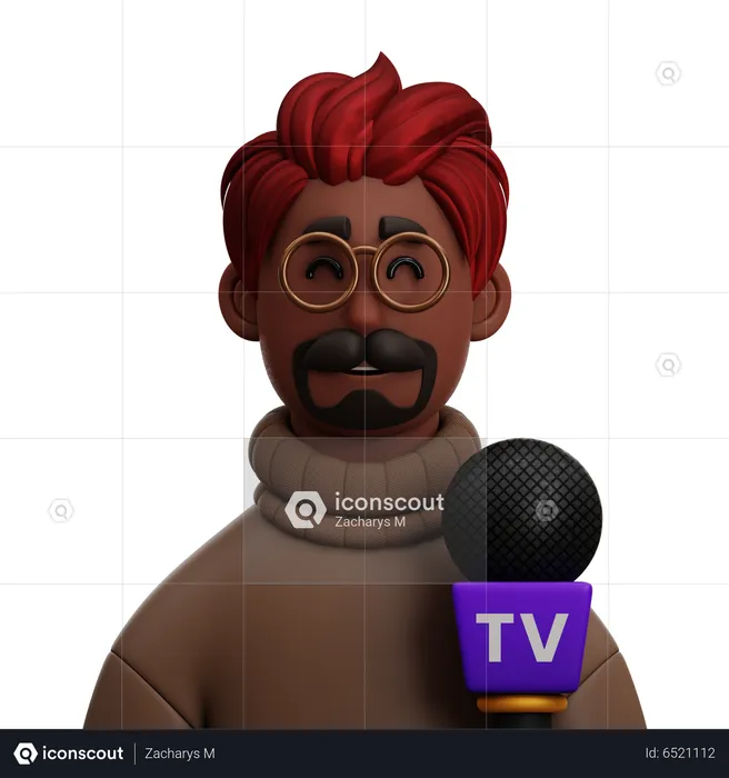 JOURNALIST  3D Icon