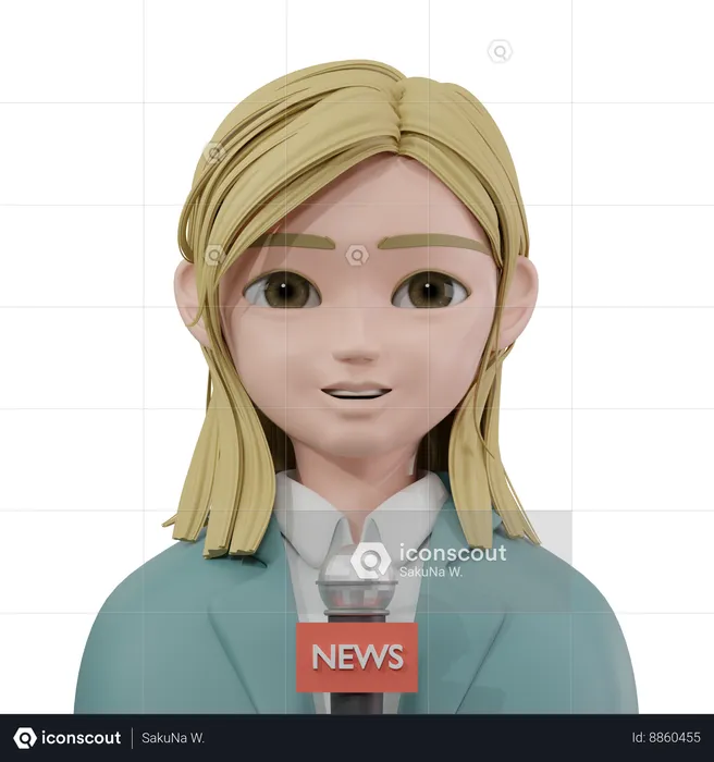 Journaliste  3D Icon